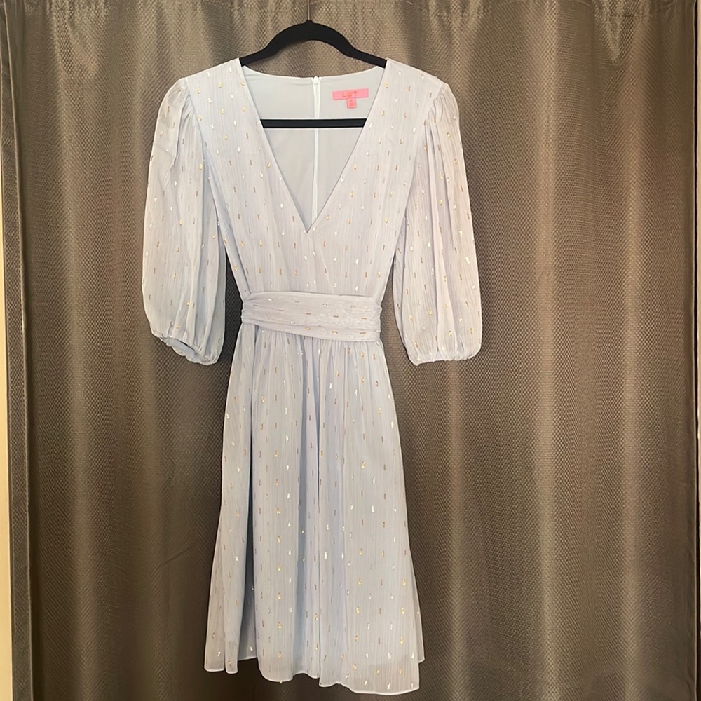 Gorgeous LDT bluebell dress with silver/gold detailing from Goddess line